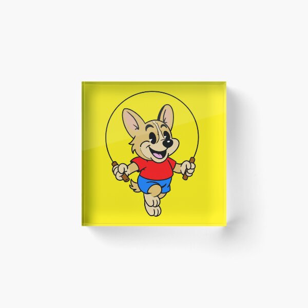 Item preview, Good Mood Jump Roping Dog designed and sold by Kate Miller Illustrator.