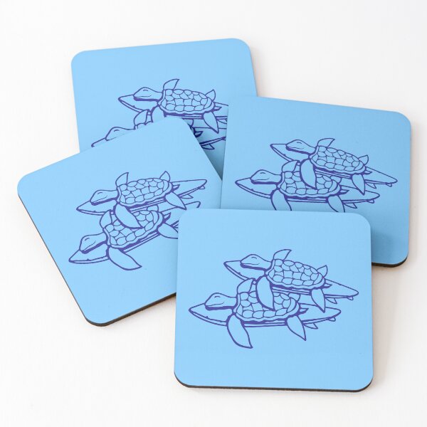 Item preview, 2 Water Turtle Surfer surfing fun hobby sport waves chill relax designed and sold by shirt-o-mat.