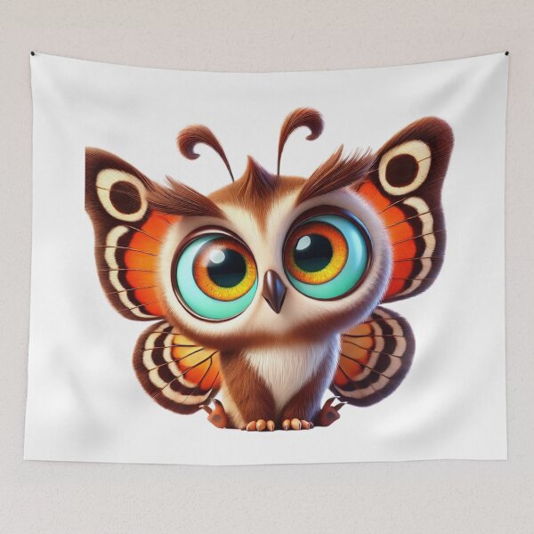 Item preview, Adorable Owl Butterfly designed and sold by Sillytoe.