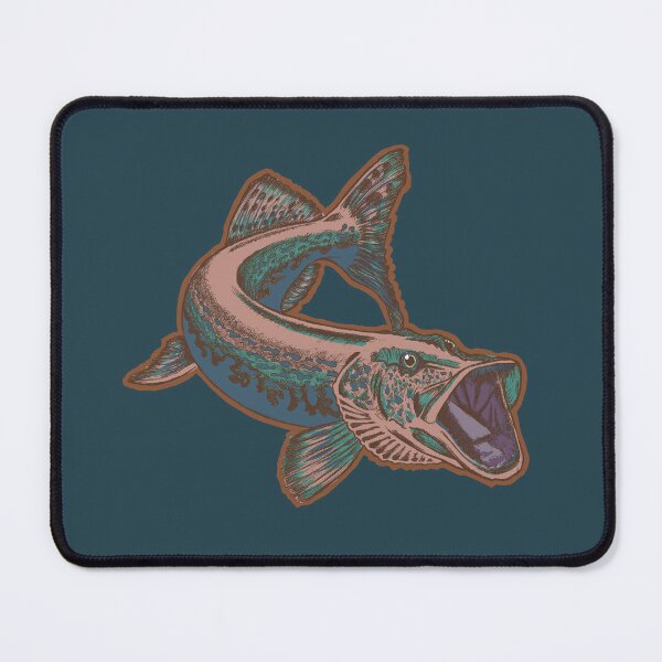 Item preview, pike fish, spinning, fishing, outdoors, Illustration & drawing designed and sold by Half Mess.