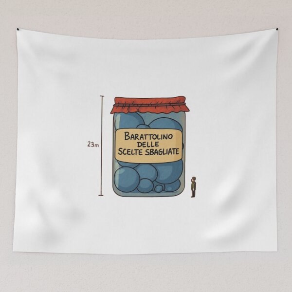 Item preview, Barattolino delle Scelte Sbagliate – Illustrazione Ironica Colorata designed and sold by IroniaeCo.