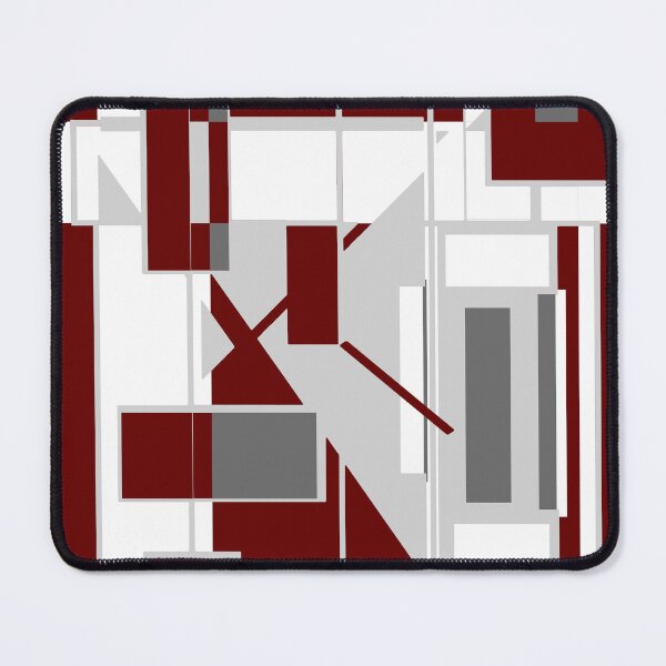 Item preview, Laberinto abstracto geométrico blanco gris carbón burdeos designed and sold by ElasticPixels.