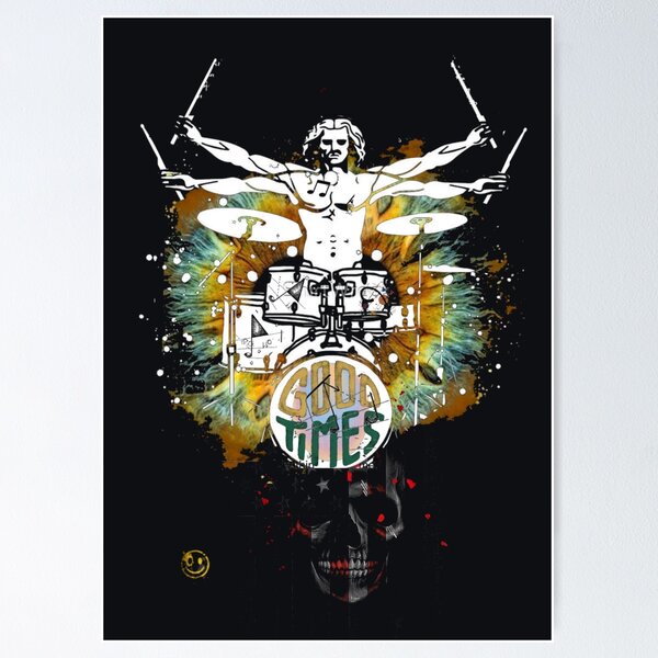 Item preview, Colorful DA Vinci Drummer - Vitruvian Man Playing The Drums designed and sold by Rosa1977.