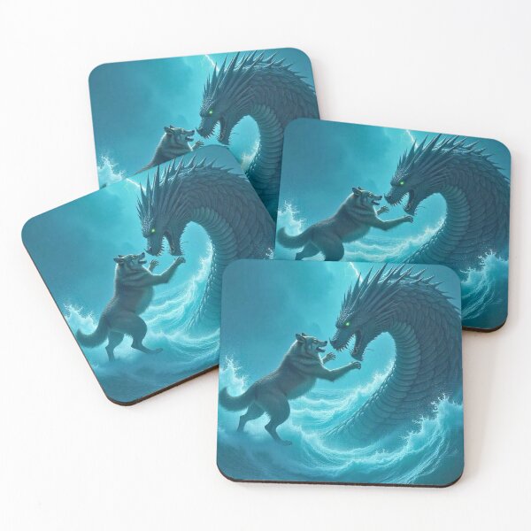 Item preview, Fenrir vs Jörmundgandr designed and sold by DigiExcl.