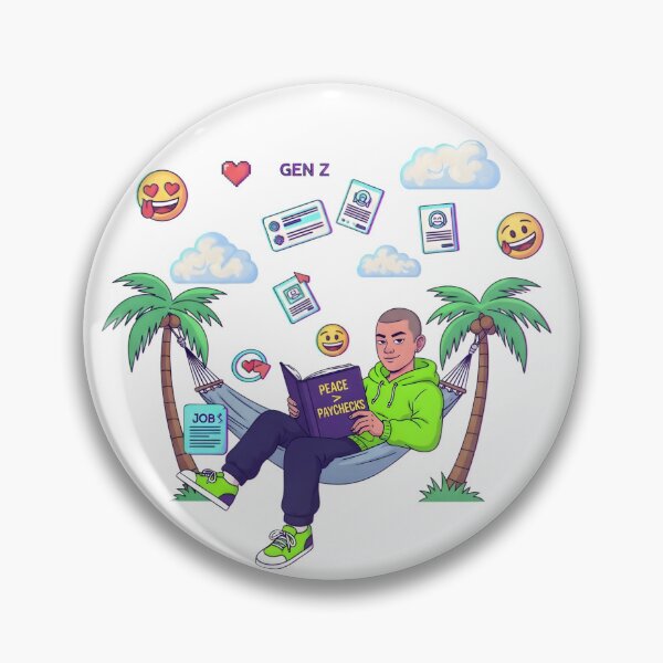 Item preview, Peace Over Paychecks - Remote Work Paradise Life Balance Meme designed and sold by AnnDesignStudio.