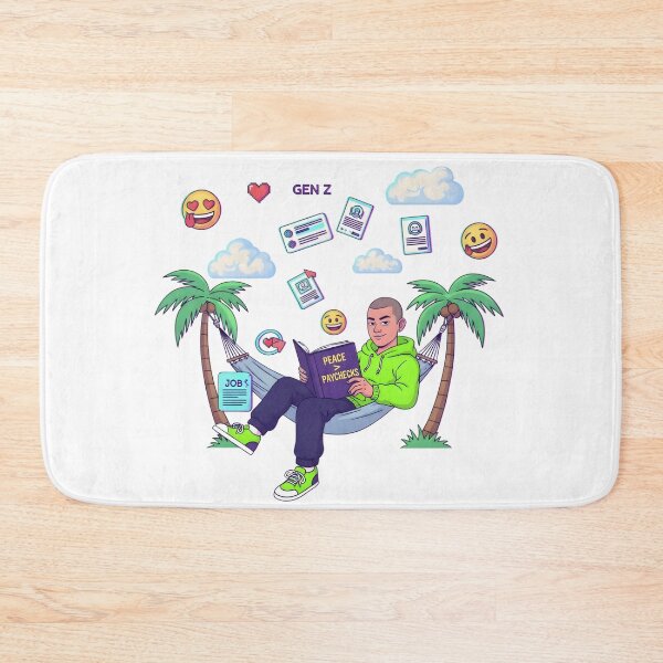 Item preview, Peace Over Paychecks - Remote Work Paradise Life Balance Meme designed and sold by AnnDesignStudio.