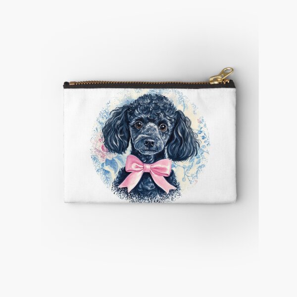 Item preview, Black Poodle with Pink Bow  designed and sold by Bichon Boutique.