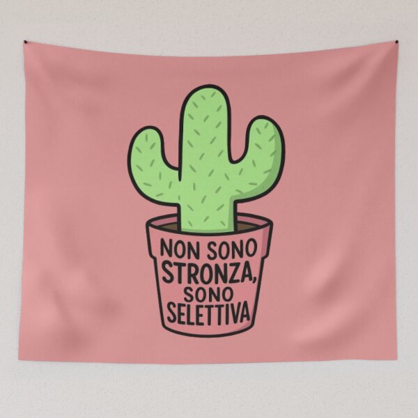 Item preview, Cactus ironico – “Non sono stronza, sono selettiva” designed and sold by IroniaeCo.