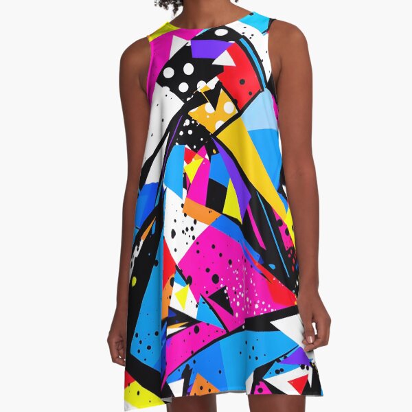Item preview, Colorful Geometric Designs In Vibrant Pink, Blue, Yellow designed and sold by DEC02.