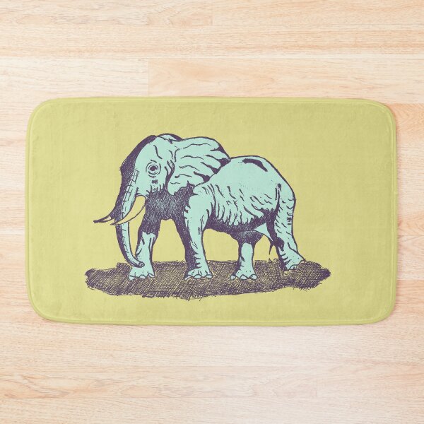 Item preview, Elephant head drawing, animal from Africa, nature and culture designed and sold by Half Mess.