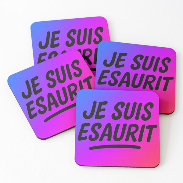 Item preview, Je suis esaurit – Ironia francese in stile pop designed and sold by IroniaeCo.