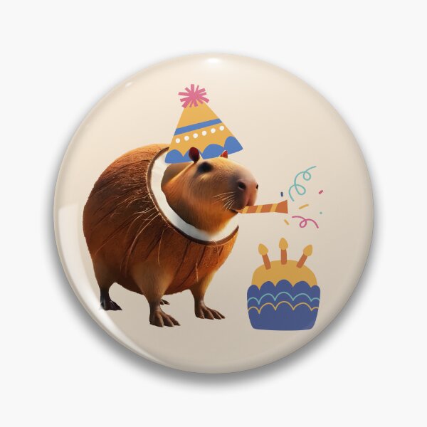 Item preview, Capibarello Cocossini Birthday – Celebrate with Coconut Capybara Meme  designed and sold by EmeraldeaArt.
