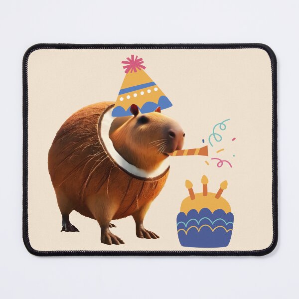 Item preview, Capibarello Cocossini Birthday – Celebrate with Coconut Capybara Meme designed and sold by EmeraldeaArt.