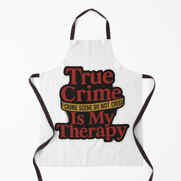 Item preview, True Crime Is My Therapy – Bold Retro Art designed and sold by Trendy Sticker & Merch Collection - Express Yourself.