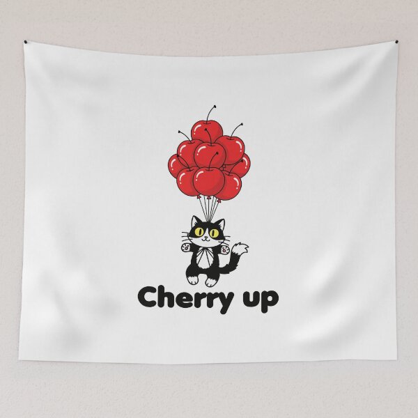 Item preview, Happy cat, Cherry up cat  designed and sold by Ameerh Workshop .