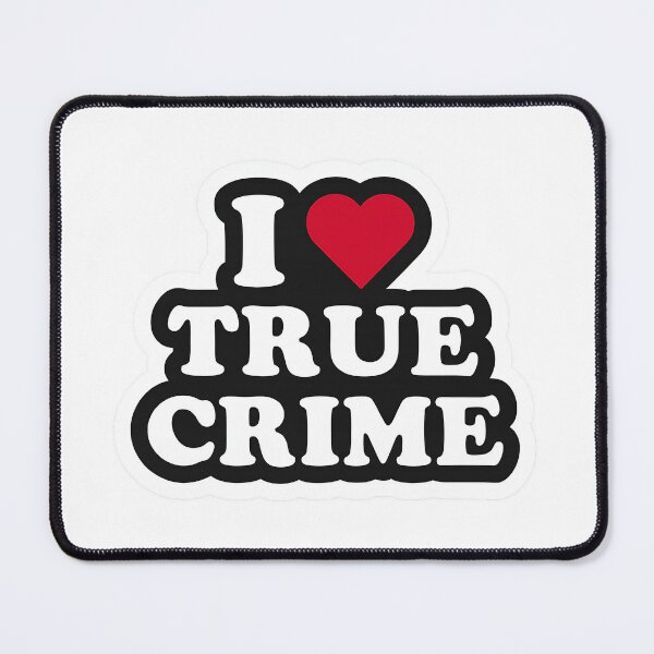 Item preview, I Love True Crime – Bold Retro Art designed and sold by Trendy Sticker & Merch Collection - Express Yourself.