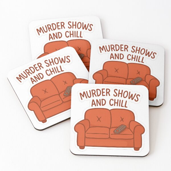 Item preview, Murder Shows and Chill – Bold Retro Art designed and sold by Trendy Sticker & Merch Collection - Express Yourself.