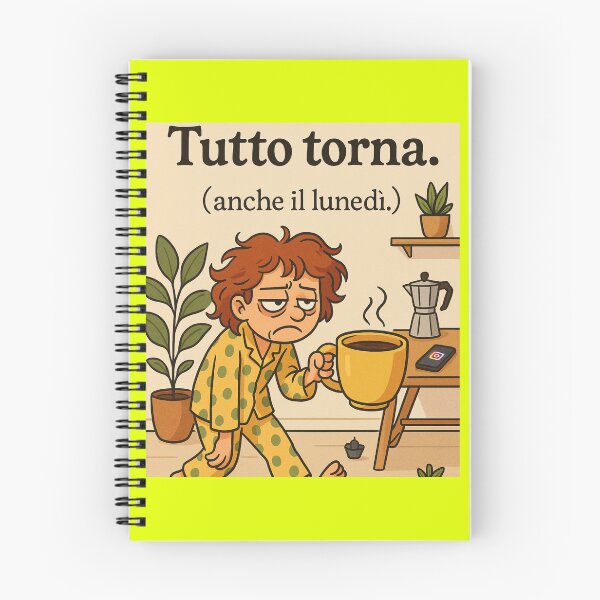 Item preview, Tutto Torna (Anche il Lunedì) – Frase Ironica Illustrata designed and sold by IroniaeCo.
