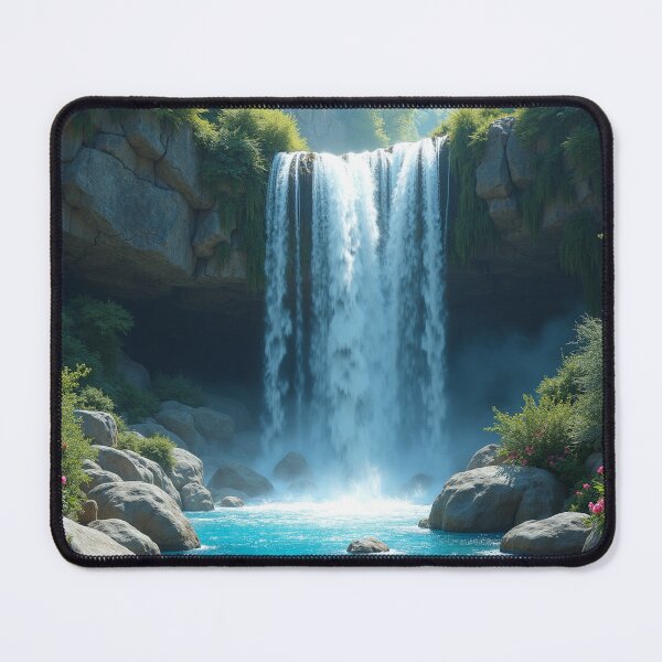 Item preview, A waterfall falling on crystal rocks designed and sold by VividPlush.