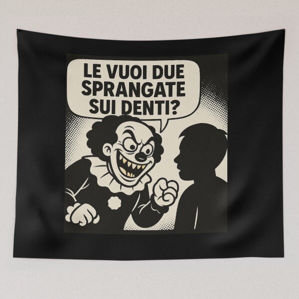 Item preview, Clown Minaccioso – Le vuoi due sprangate sui denti? designed and sold by IroniaeCo.