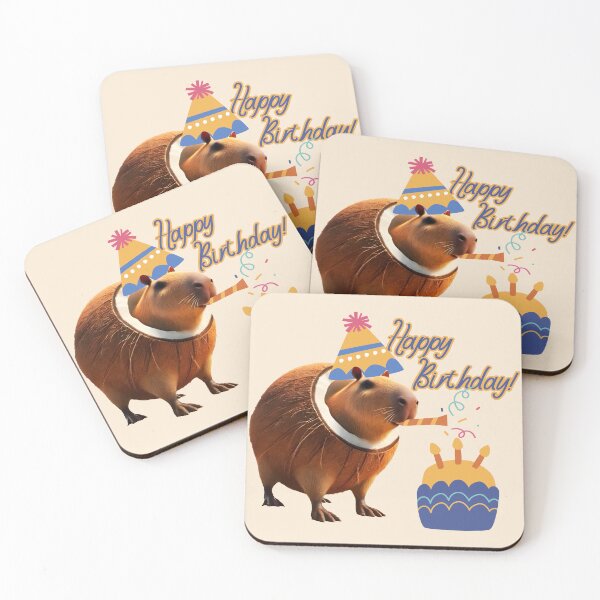 Item preview, Happy Birthday from Capibarello Cocossini designed and sold by EmeraldeaArt.