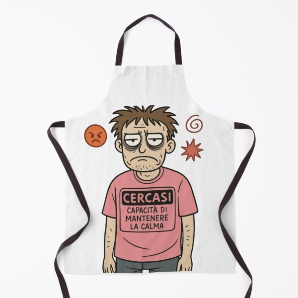 Item preview, Cercasi Calma – Maglietta Ironica per Esauriti designed and sold by IroniaeCo.