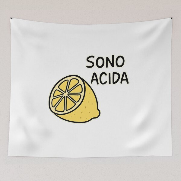 Item preview, “Sono acida” – Il limone sarcastico designed and sold by IroniaeCo.