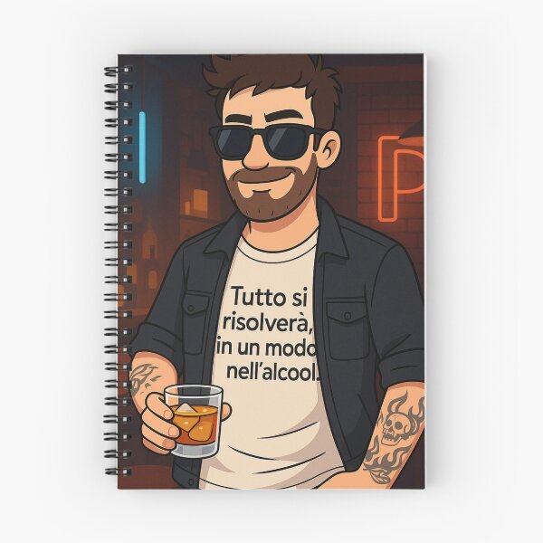 Item preview, Tutto si risolverà (o nell'alcol)" - Cartoon Edition designed and sold by IroniaeCo.