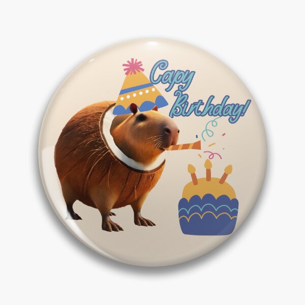Item preview, Capy Birthday – Capibarello Cocossini Coconut Capybara Meme Design designed and sold by EmeraldeaArt.