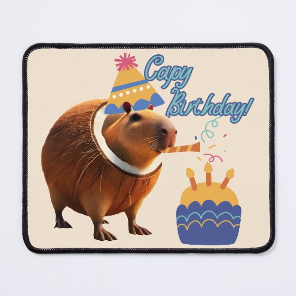 Item preview, Capy Birthday – Capibarello Cocossini Coconut Capybara Meme Design designed and sold by EmeraldeaArt.
