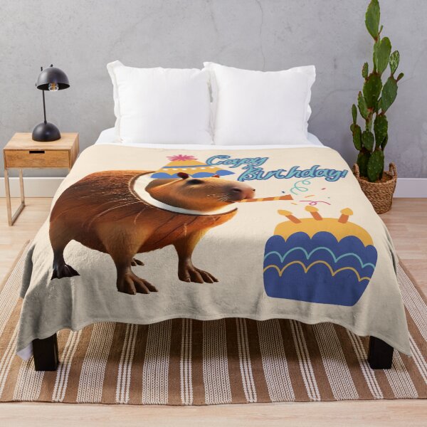 Item preview, Capy Birthday – Capibarello Cocossini Coconut Capybara Meme Design designed and sold by EmeraldeaArt.