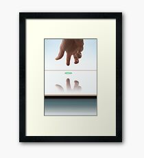 interface design hand Framed Print