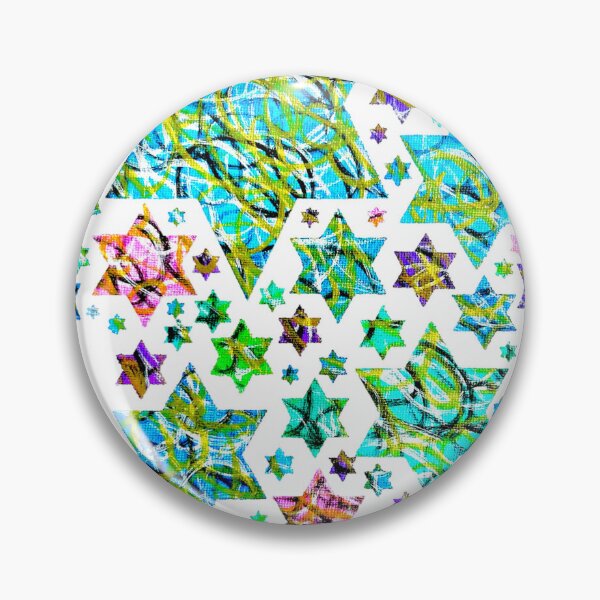 Item preview, Hamsa of Jewish Stars Art designed and sold by Kalli Taub Art.
