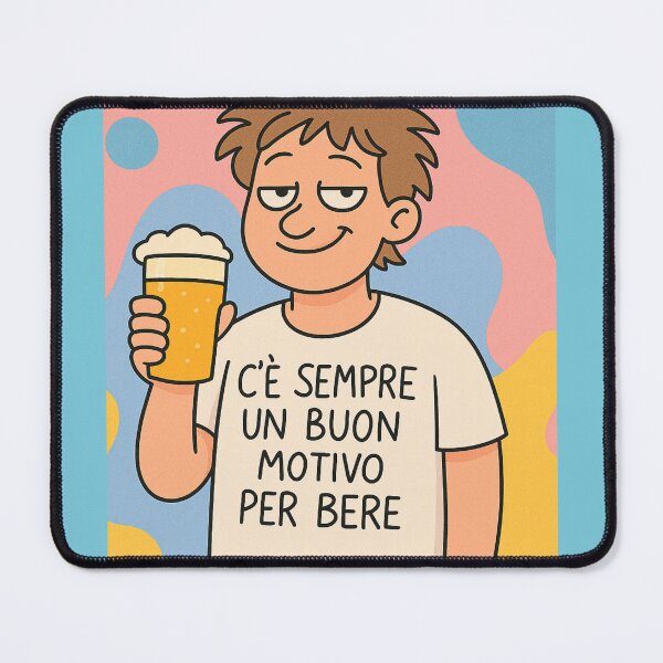 Item preview, C’è sempre un buon motivo per bere – ironia alcolica su t-shirt designed and sold by IroniaeCo.