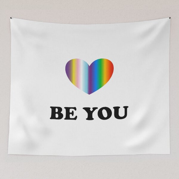Item preview, Be You LGBTQ Inclusive Rainbow Heart Pride Month designed and sold by Inspirationmotivation.