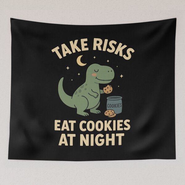 Item preview, Nighttime Dino Cookie Adventure designed and sold by InkInduldge.