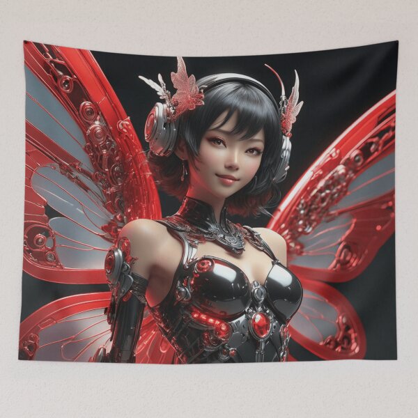Item preview, Cyborg Angel In Black designed and sold by NoraRoseArts.