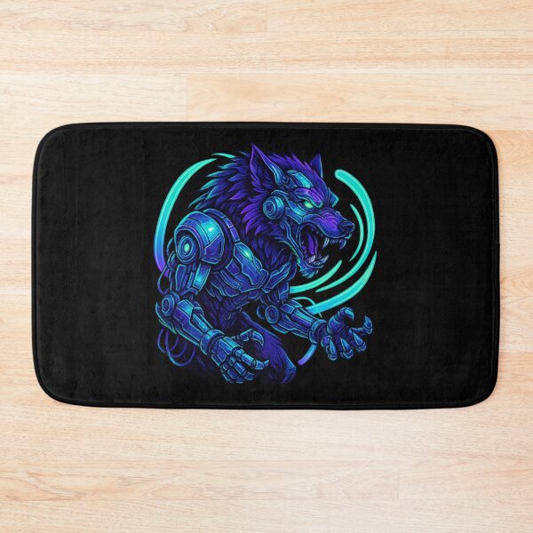 Item preview, Neon Cyber Wolf – Y2K Beast Mode Activated designed and sold by Design_Your_Day.
