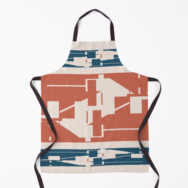 Item preview, Dark Teal Rust on Beige Bordered Mosaic Design designed and sold by ElasticPixels.