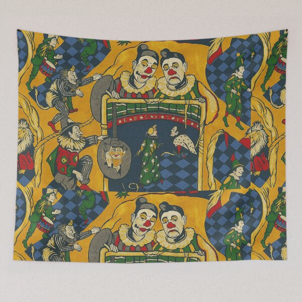 Item preview, Medieval Jester Tapestry Art – Harlequin Fantasy Design designed and sold by weirdfishes123.