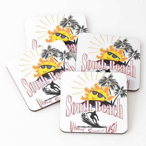 Item preview, South Beach: Sun-Kissed Palms & Surf Waves, Vibrant Summer USA designed and sold by MySophiaStore.