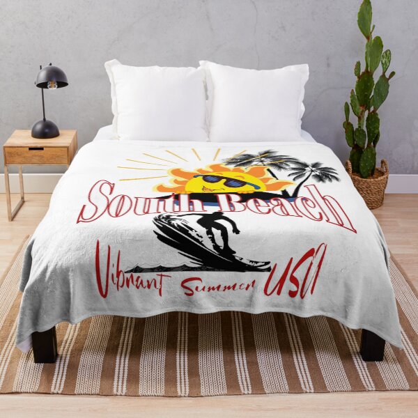 Item preview, South Beach: Sun-Kissed Palms & Surf Waves, Vibrant Summer USA designed and sold by MySophiaStore.