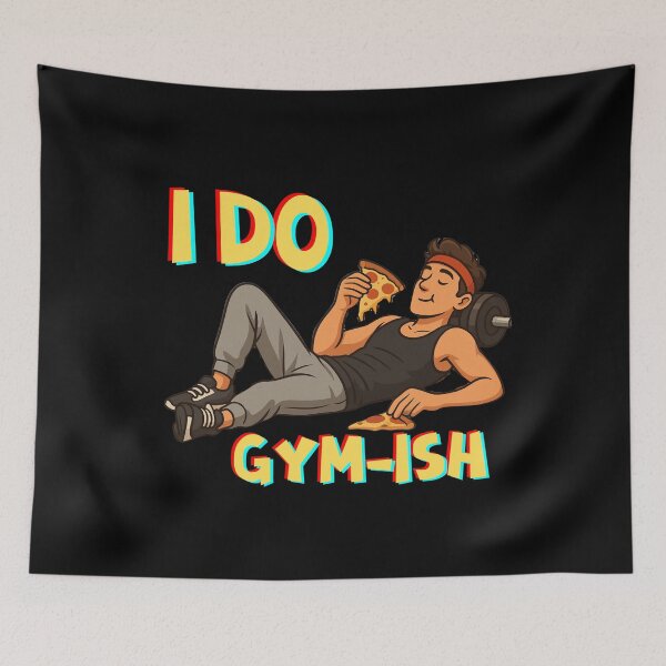 Item preview, I Do Gym-ish – Funny Workout Design designed and sold by KnockoutCustomPrint.