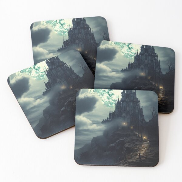 Item preview, A gothic castle on a mountain top designed and sold by DSAHART.