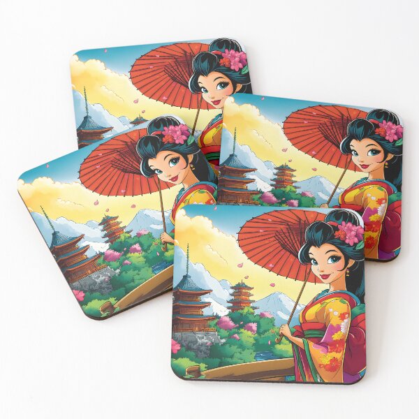 Item preview, Beautiful Geisha in a Lush Japanese Landscape designed and sold by Artessie.