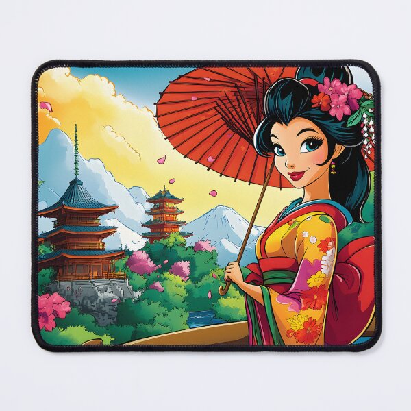 Item preview, Beautiful Geisha in a Lush Japanese Landscape designed and sold by Artessie.