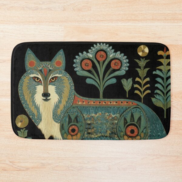 Item preview, Folk Art Fox Totem – Mystical Animal Spirit Illustration designed and sold by dawnleblanc55.