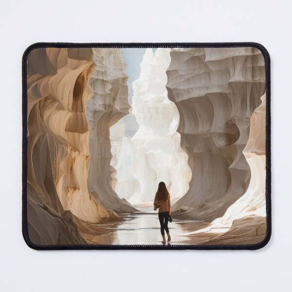 Item preview, A carved white rock cathedral interior inside a cave designed and sold by DSAHART.