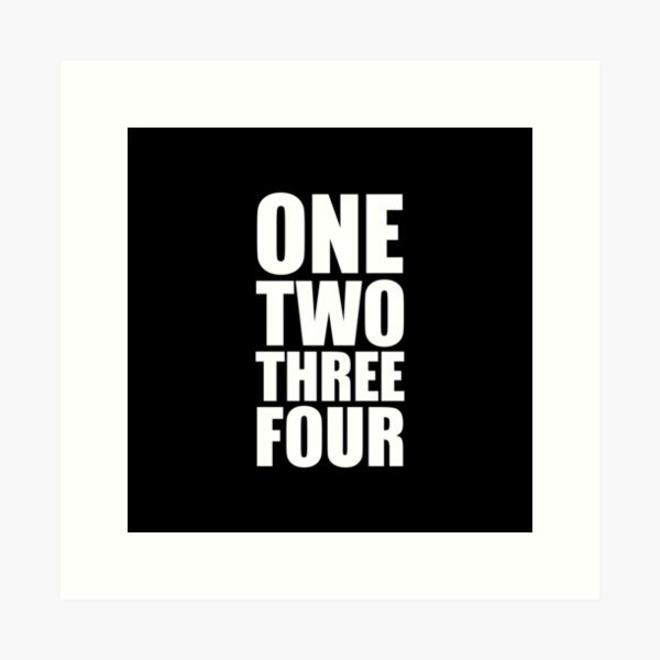 Item preview, 1234 – iconic punk countdown print (white) designed and sold by didijuca.