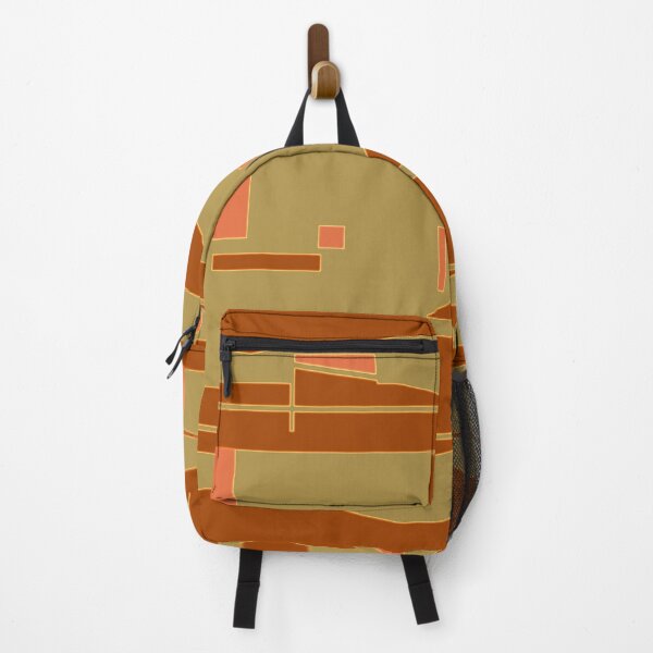 Item preview, Tan Orange on Rust Classical Tiered Mosaic-like Design designed and sold by ElasticPixels.